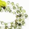 Natural Green Onyx Faceted Onion Beads Strand Length 5.5 Inches and Size 8mm approx.